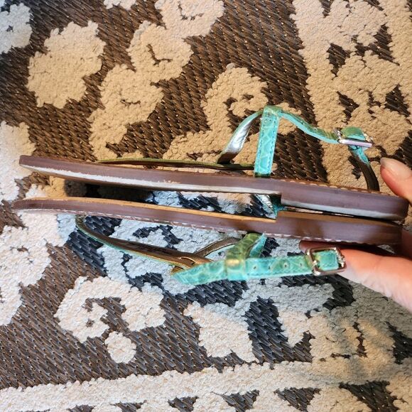 Sam Edelman Blue and Brown Sandals with Strappy Design - Picture 3 of 5